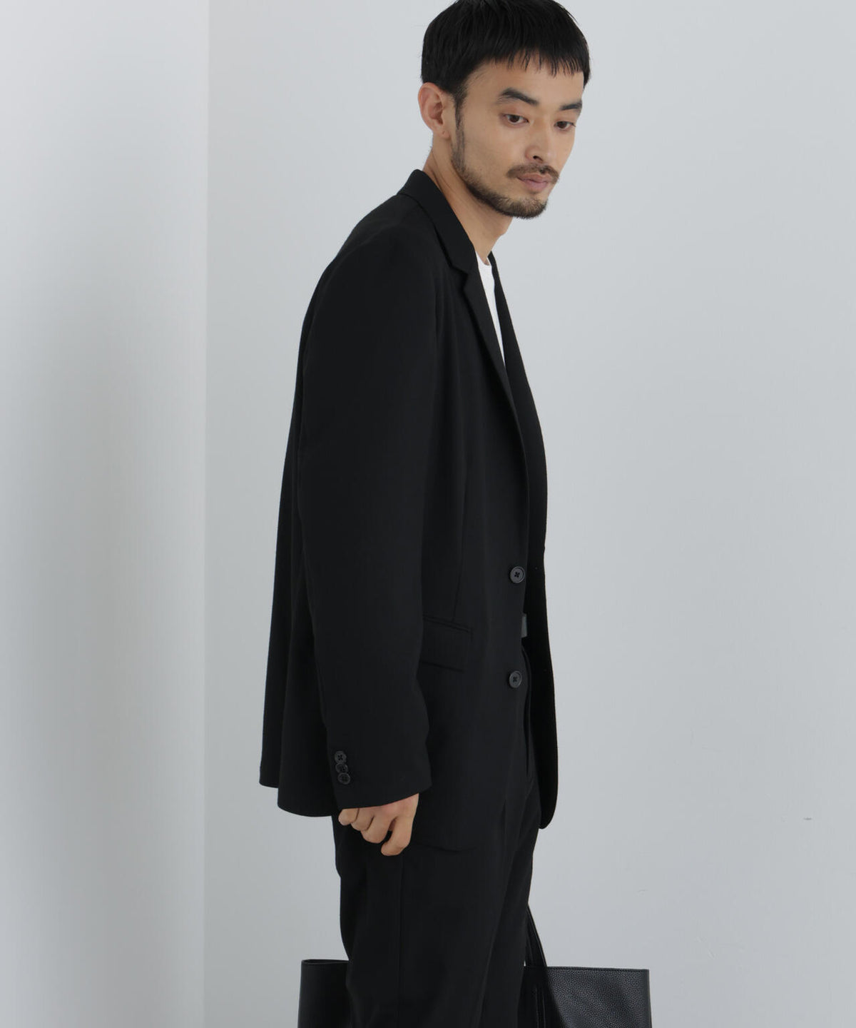【ストレッチ/マシンウォッシャブル】「Damerino」 T/Rスラブストレッチセットアップ/WASHABLE