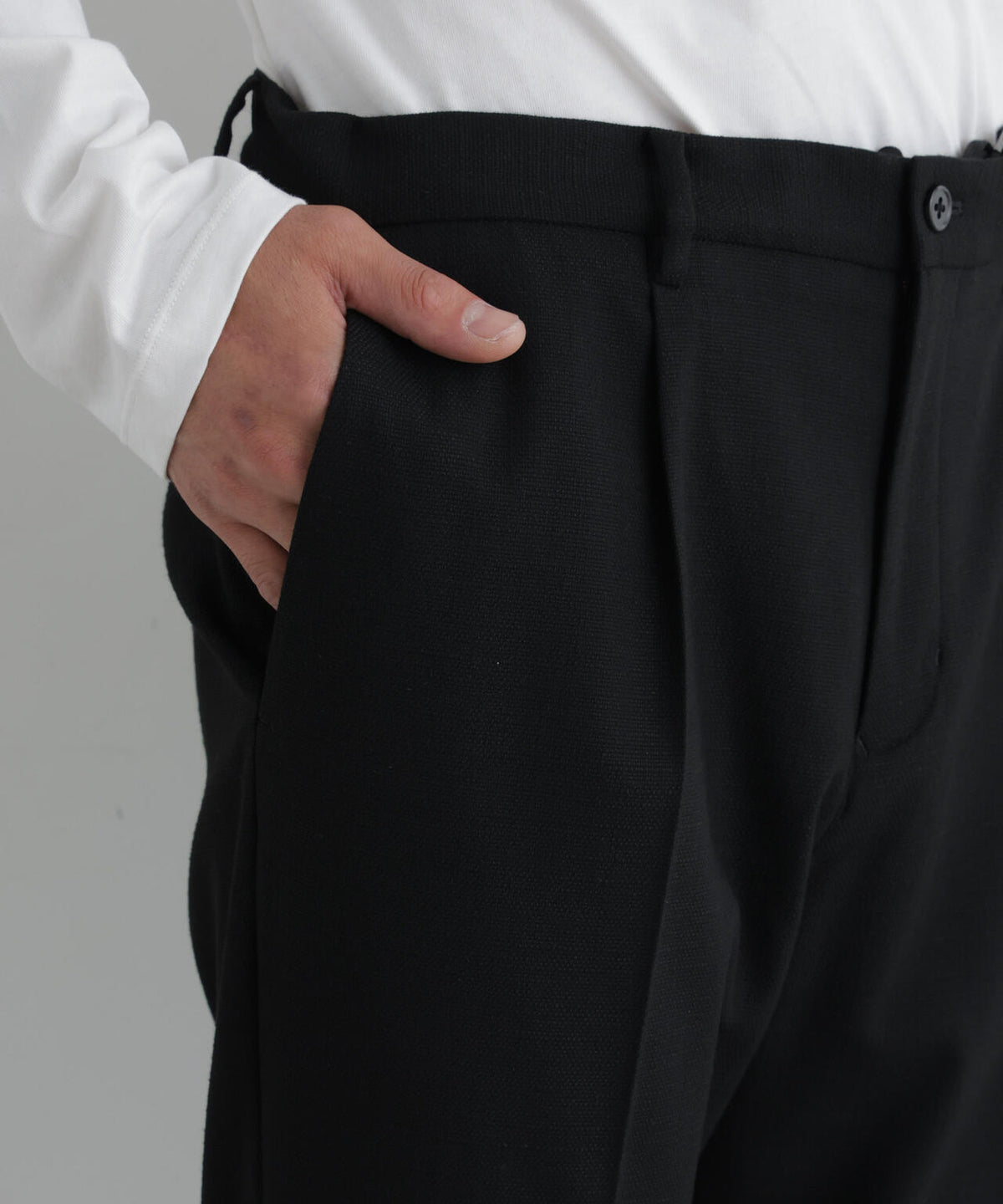 【ストレッチ/マシンウォッシャブル】「Damerino」 T/Rスラブストレッチセットアップ/WASHABLE