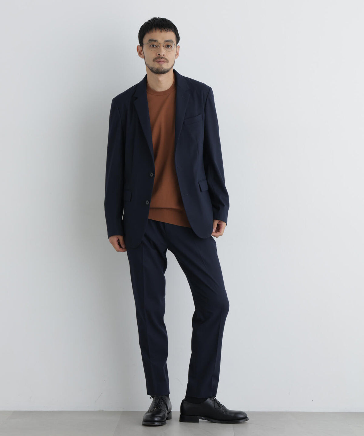 【ストレッチ/マシンウォッシャブル】「Damerino」 T/Rスラブストレッチセットアップ/WASHABLE