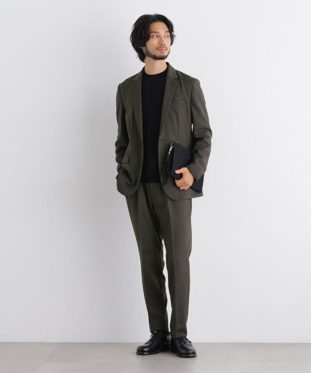 【イージーケア/防シワ】「Damerino」WOLSTAR(R) ツイルストレッチセットアップ/イージーケア