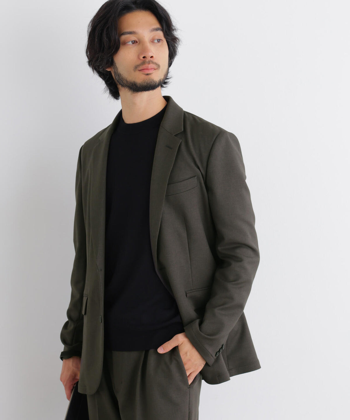 【イージーケア/防シワ】「Damerino」WOLSTAR(R) ツイルストレッチセットアップ/イージーケア