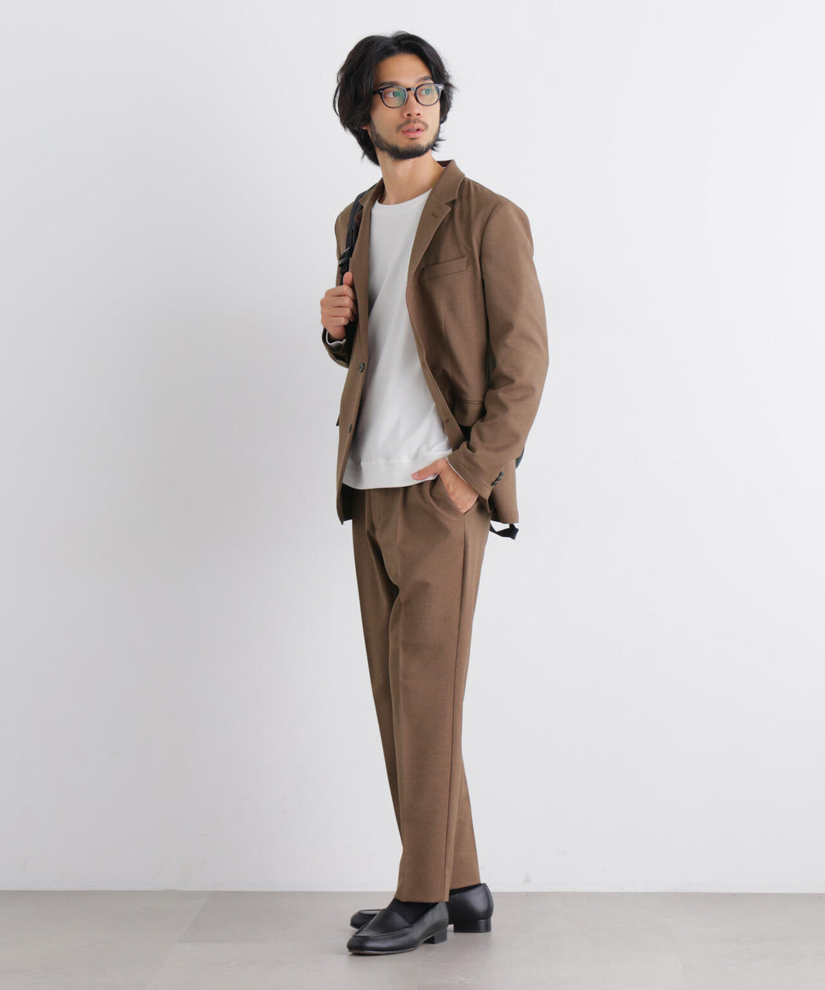【イージーケア/防シワ】「Damerino」WOLSTAR(R) ツイルストレッチセットアップ/イージーケア