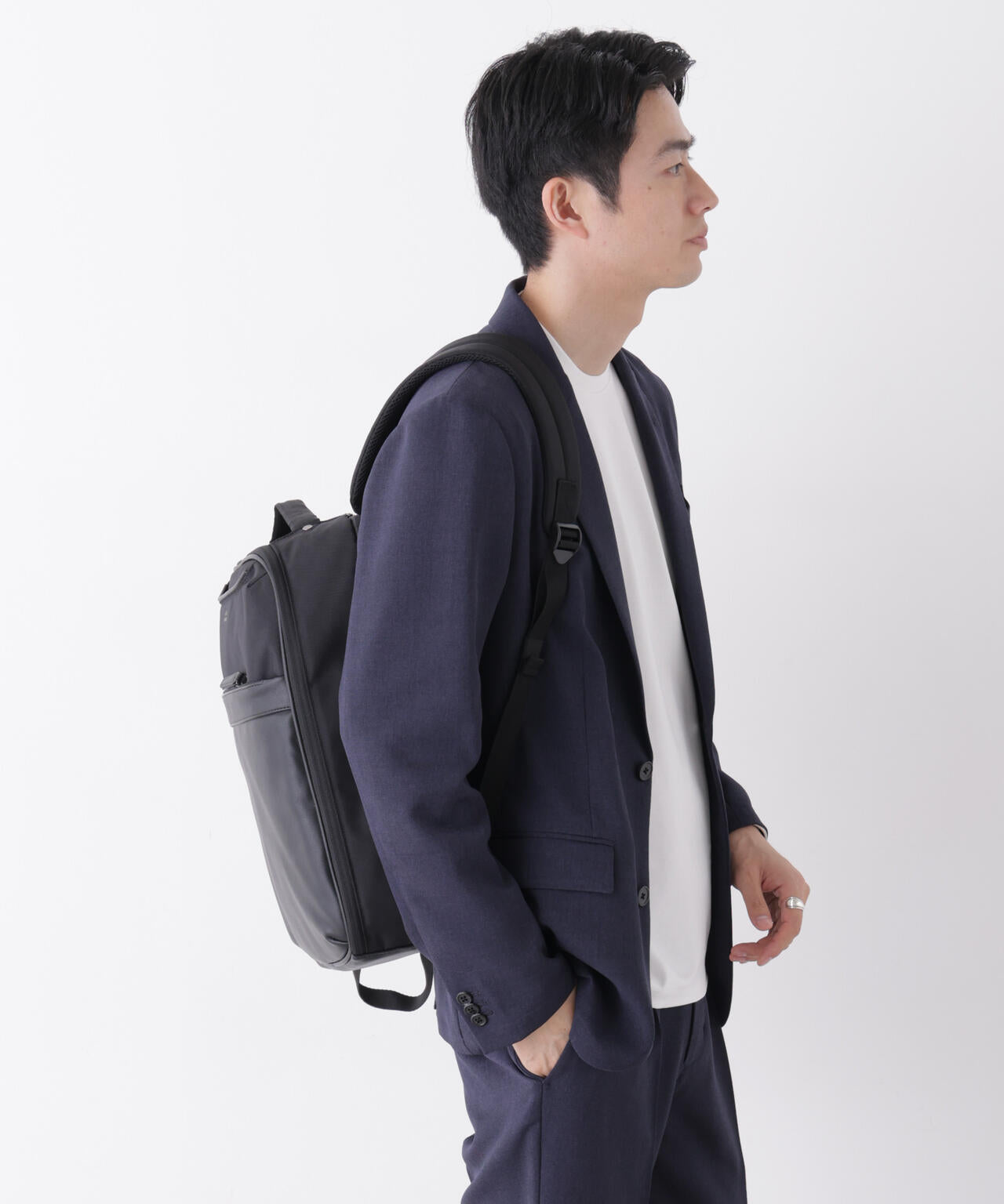 【大人気セットアップ】「Damerino」メランジエアシャークストレッチセットアップ/WASHABLE