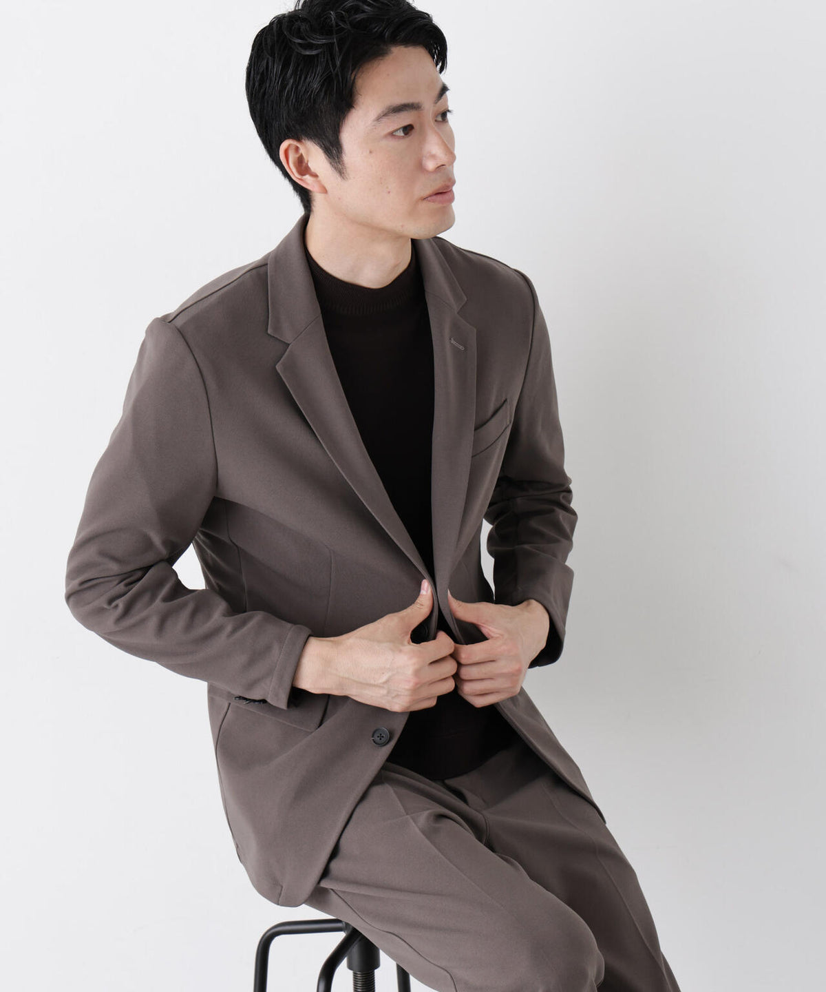 【防シワ/マシンウォッシャブル】「DamerinoPack」forJetSetterブークレジャージセットアップ