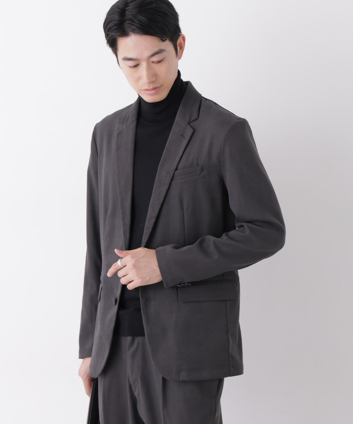 【防シワ/ストレッチ】「DamerinoPack」JetSetterウォームツイルセットアップ