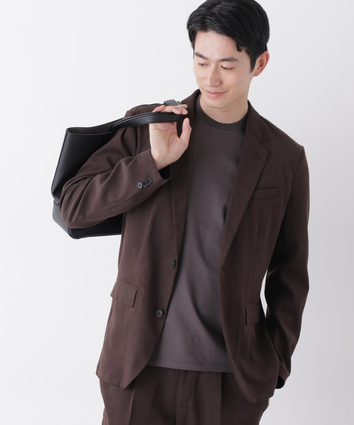 【防シワ/ストレッチ】「DamerinoPack」JetSetterウォームツイルセットアップ