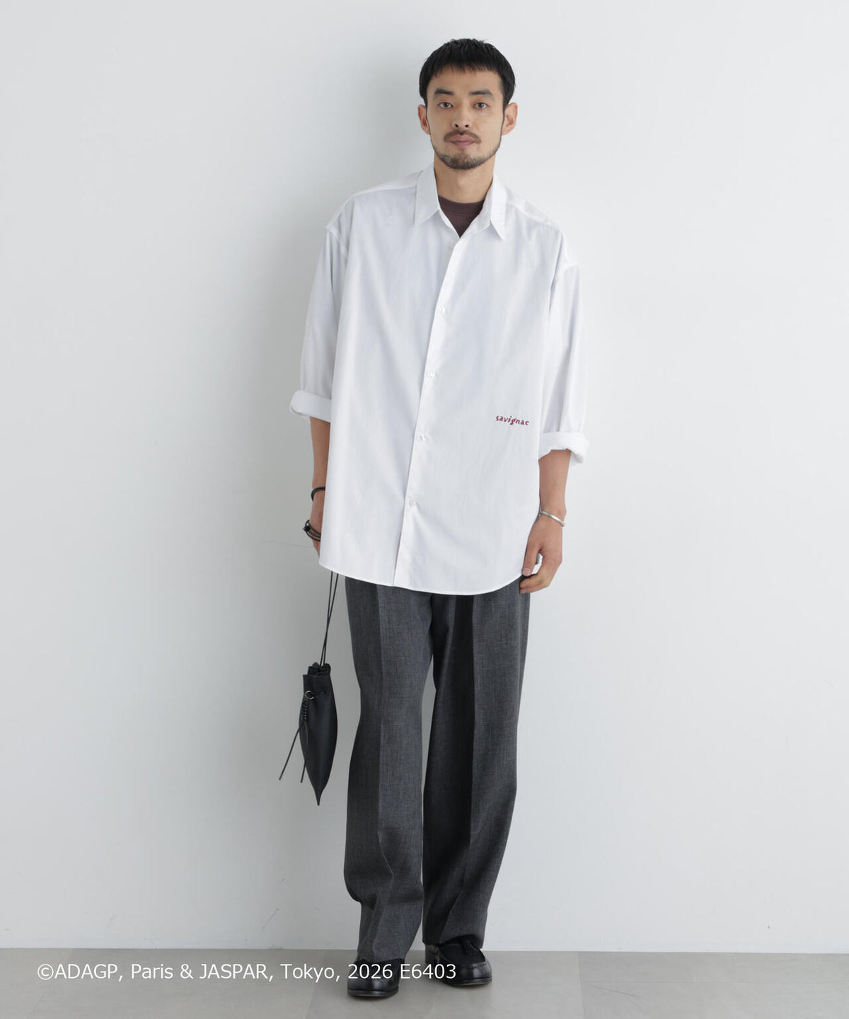 「OtoNANO」×SAVIGNAC レタードワイドシャツ