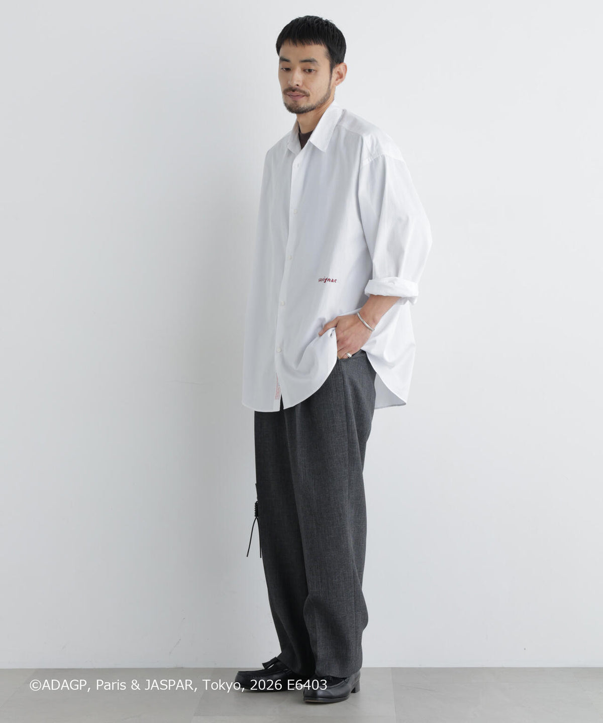 「OtoNANO」×SAVIGNAC レタードワイドシャツ
