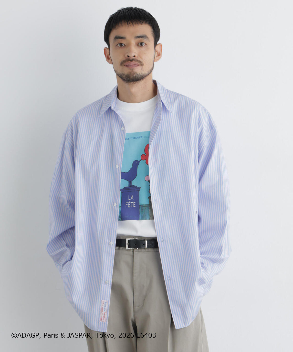 「OtoNANO」×SAVIGNAC レタードワイドシャツ