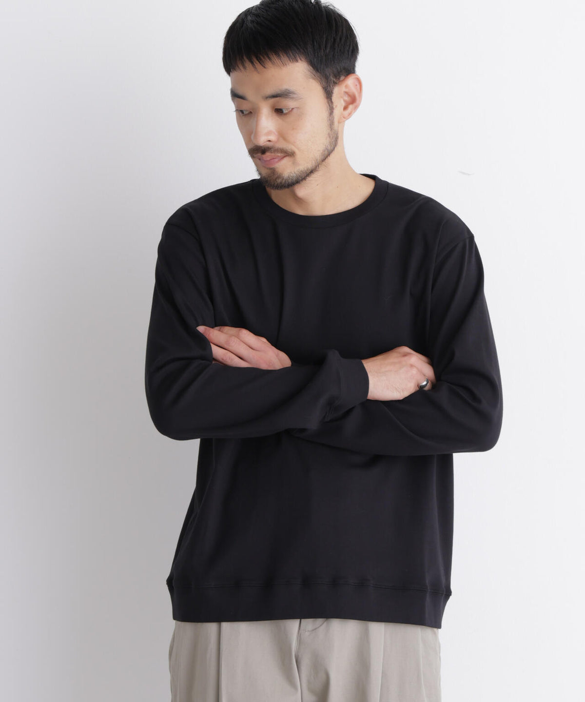 「FORMAL JERSEY」クルーネックカットソー長袖