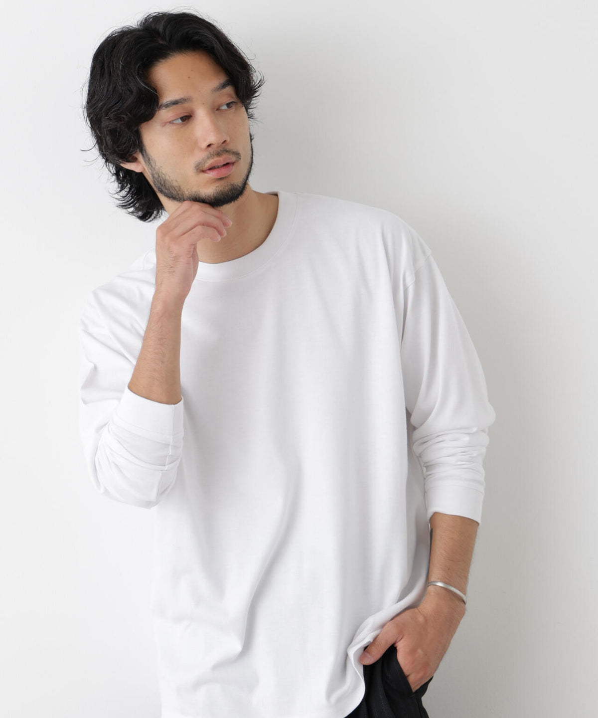 Anti Soaked(R) 汗染み防止 ビッグTシャツ 長袖