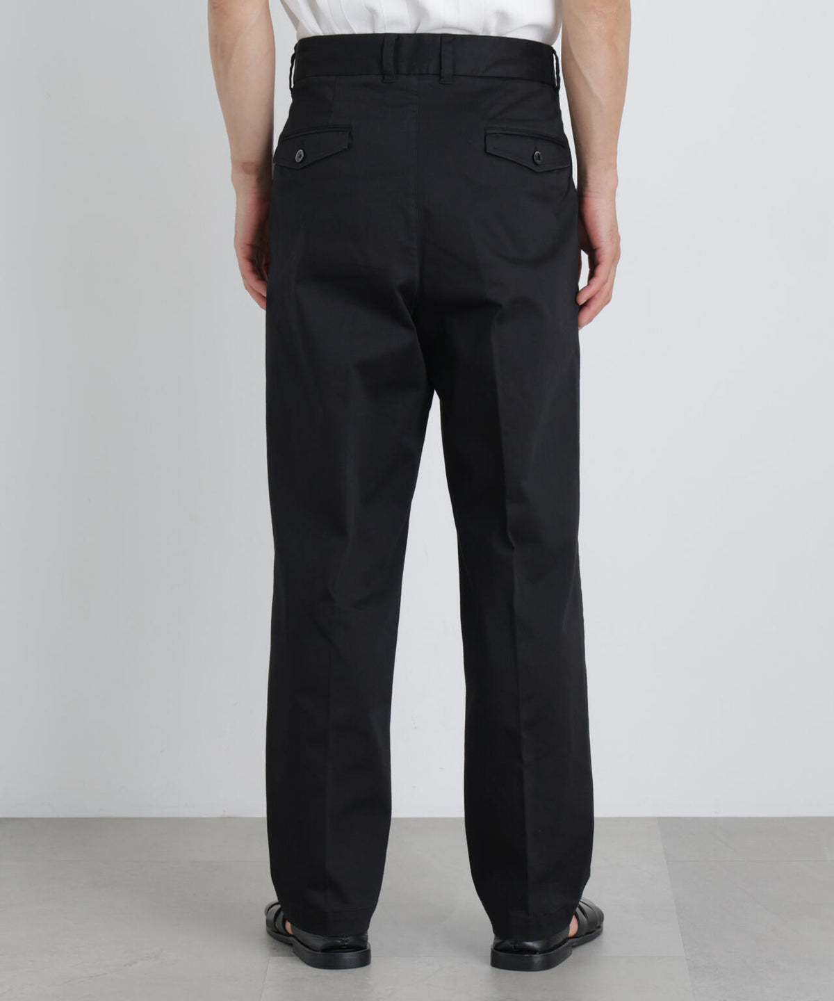 NewOnTrousers ウォッシュサテンWide テーパー