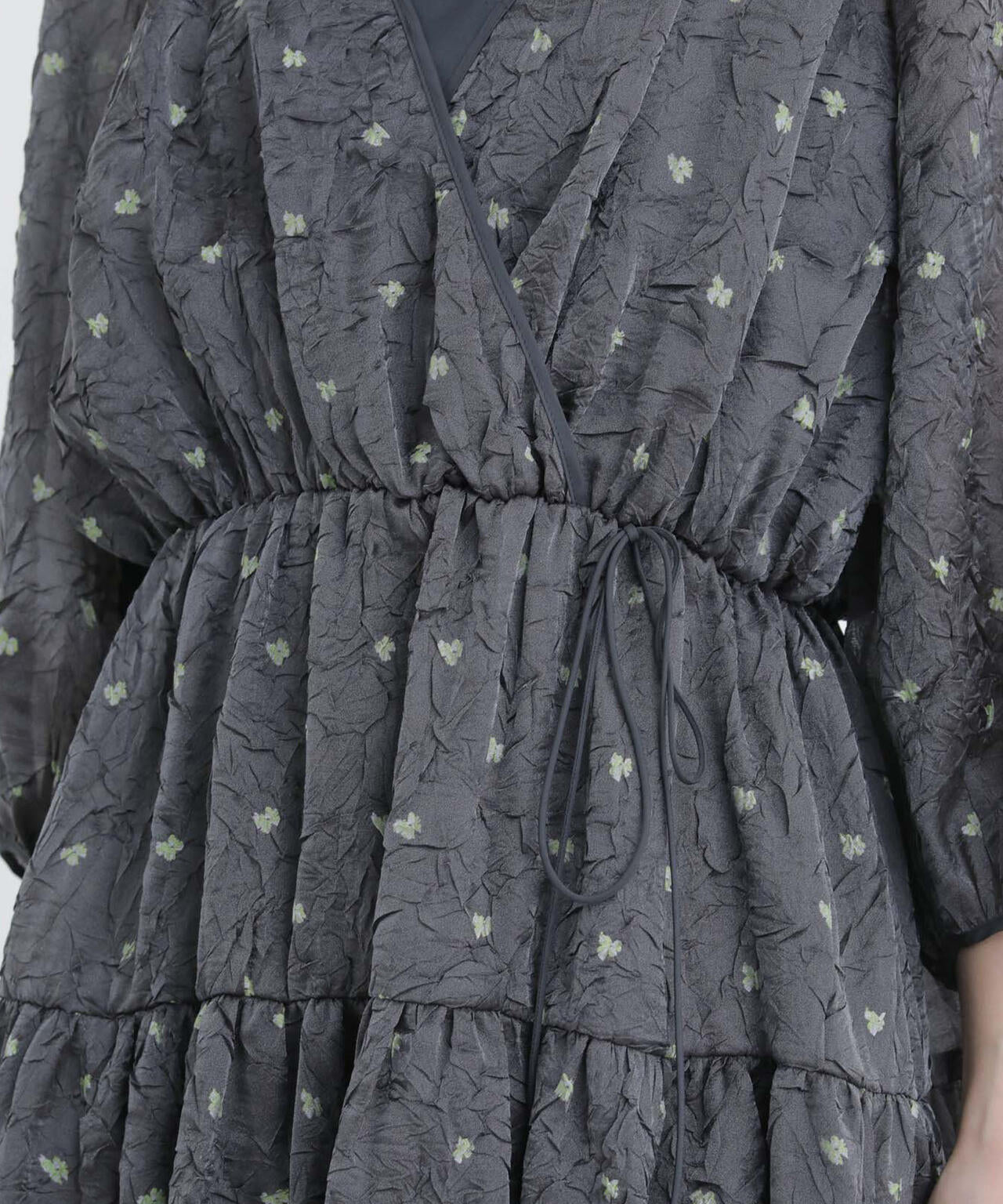 前後2WAY表面変化シアープリントワンピース