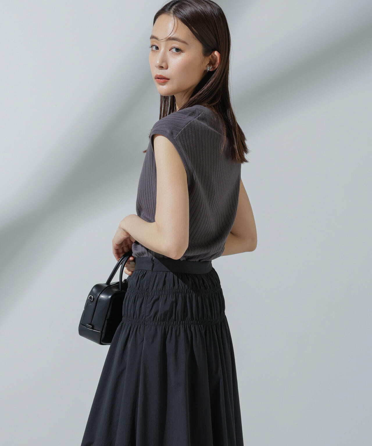 Anti Soaked(R) 汗染み防止 リブノースリーブTシャツ