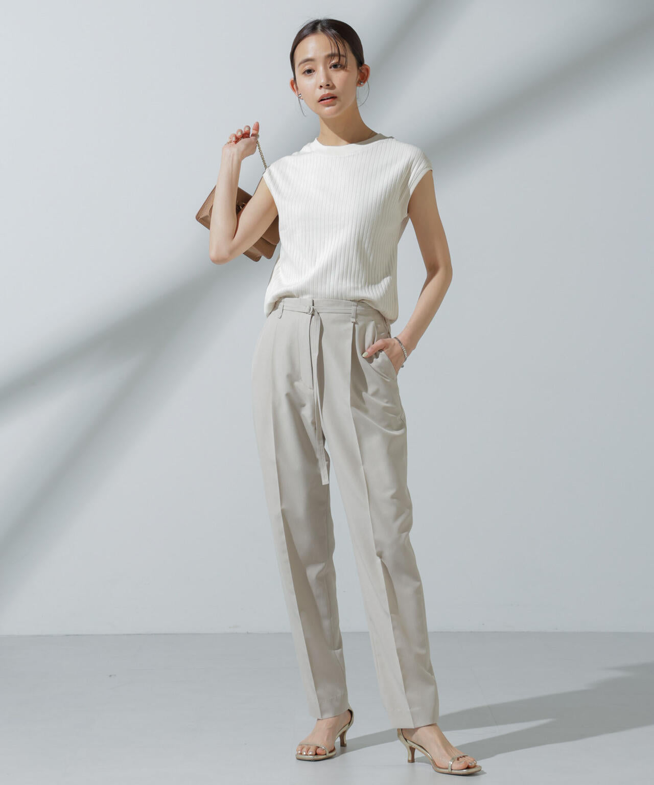 Anti Soaked(R) 汗染み防止 リブノースリーブTシャツ
