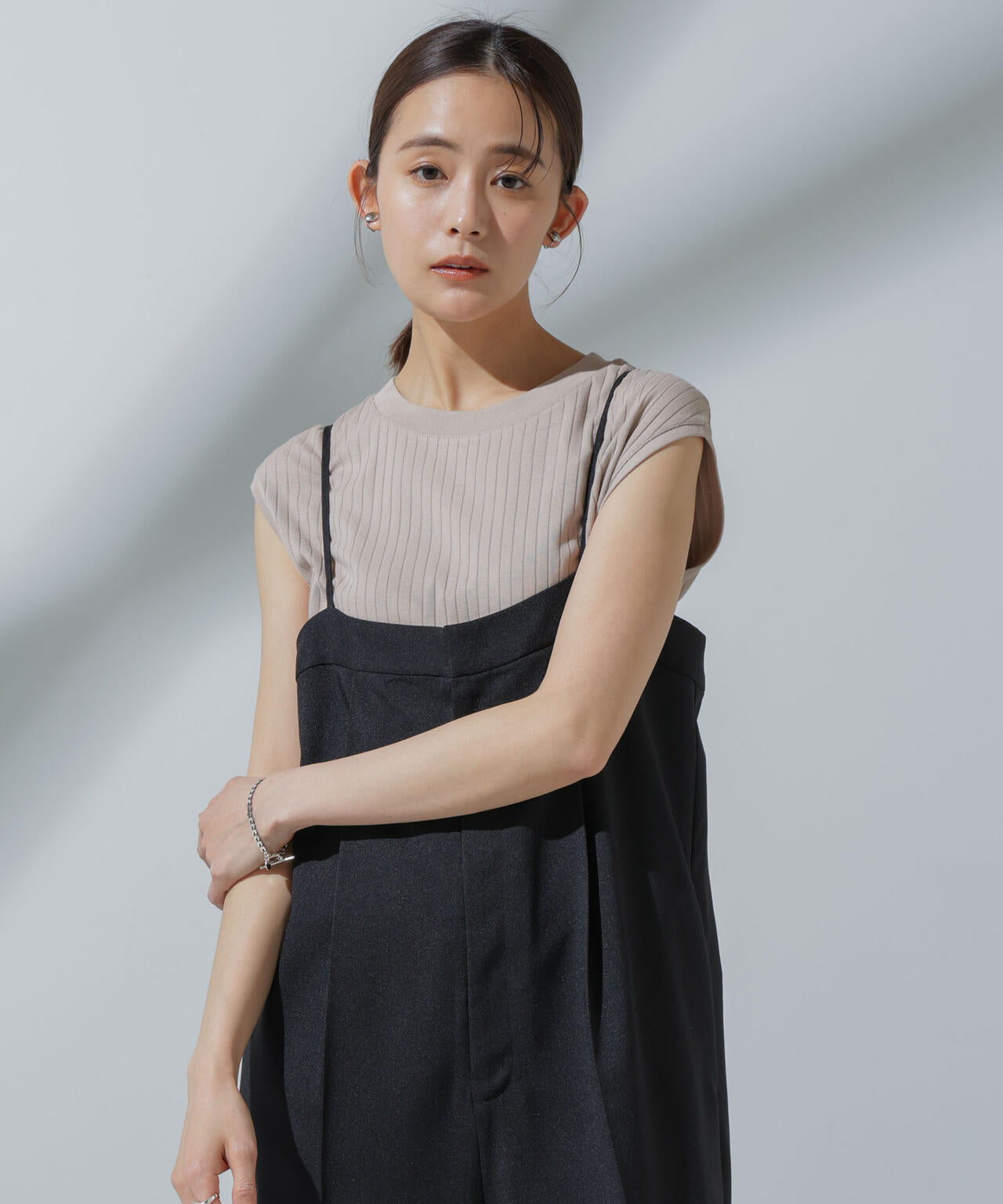 Anti Soaked(R) 汗染み防止 リブノースリーブTシャツ