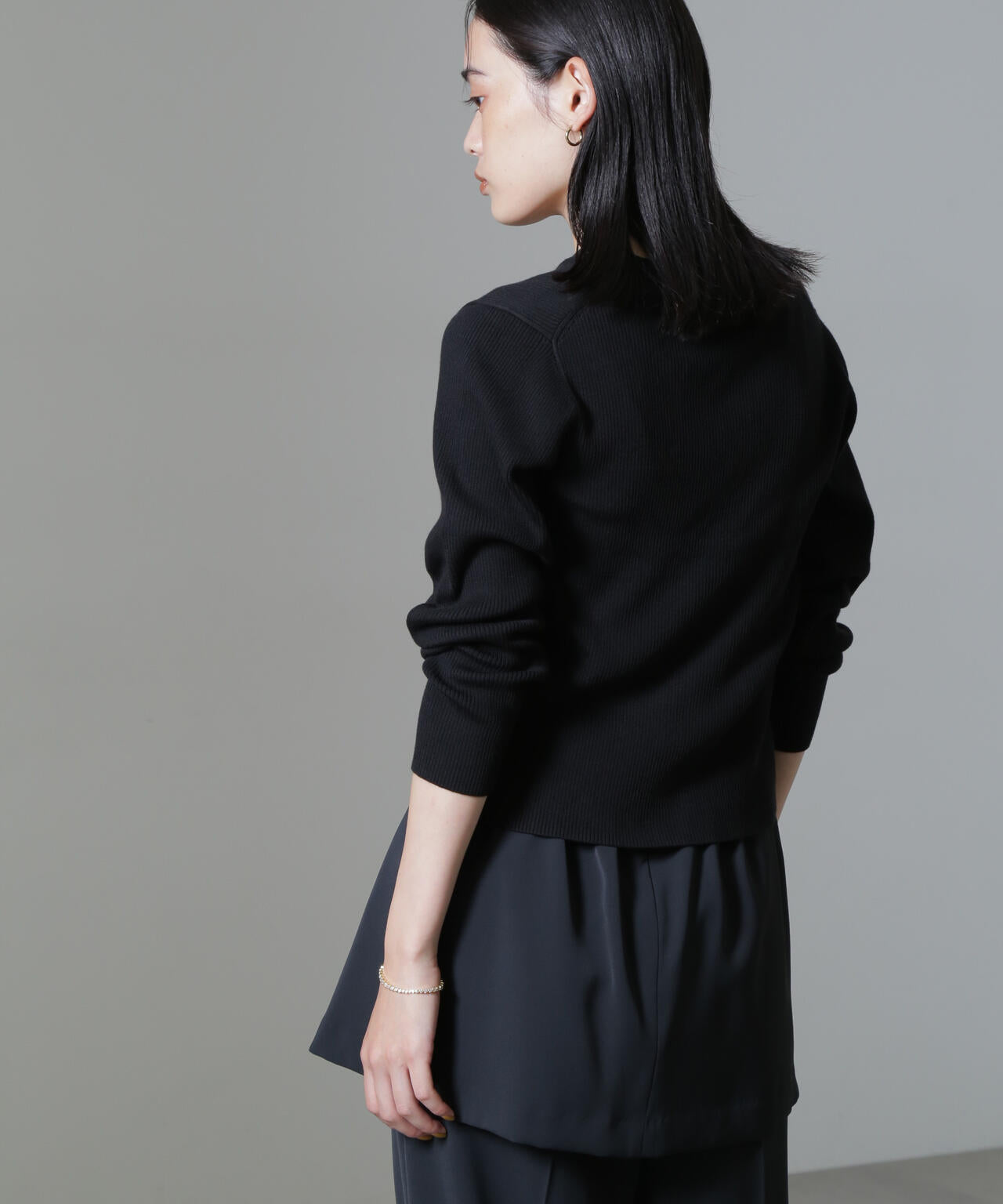 CICA&UVカット加工Vネックリブカーディガン