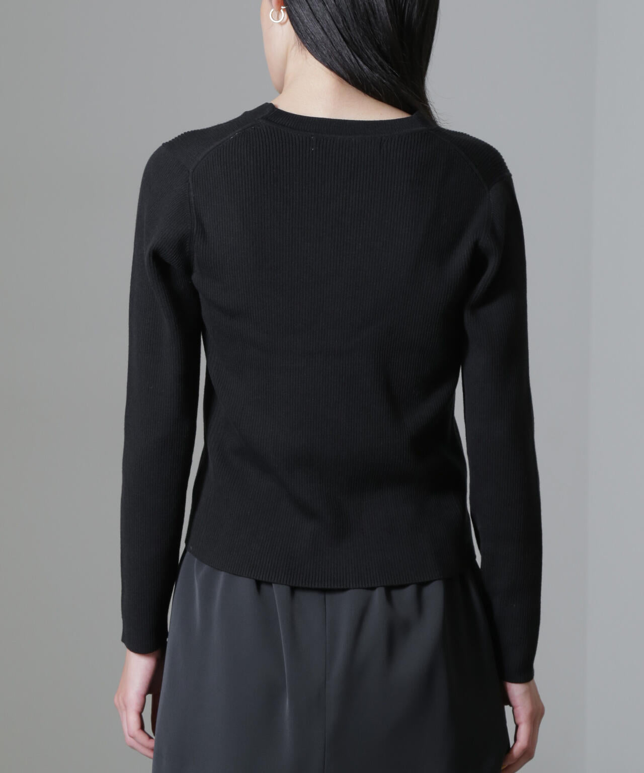 CICA&UVカット加工Vネックリブカーディガン