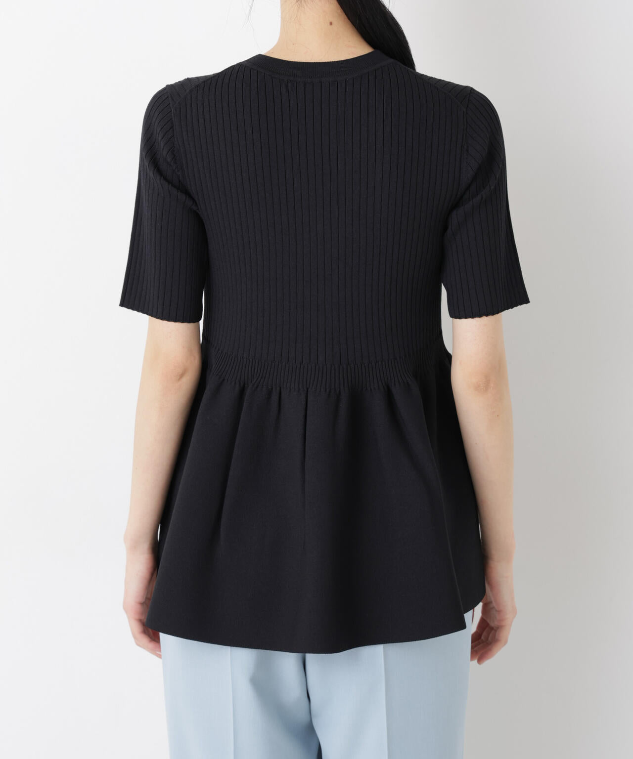 SUMMER VEIL KNIT ペプラムニットカーディガン