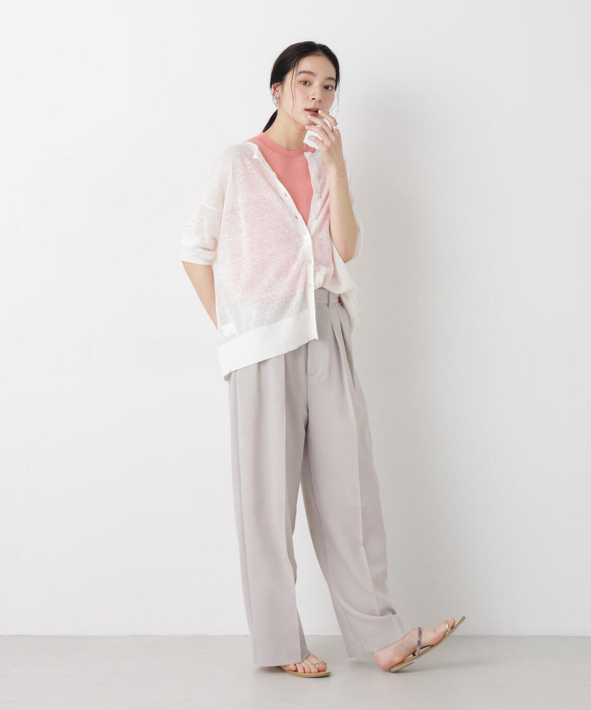 SUMMER VEIL KNIT 総針ノースリーブニット