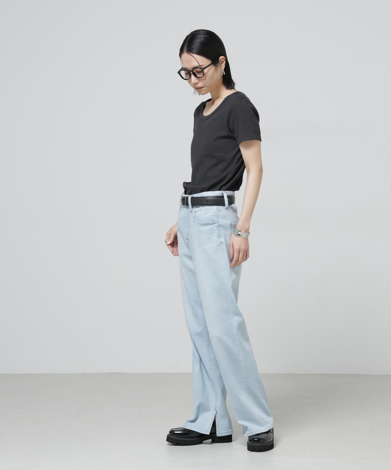 Anti Soaked(R) 汗染み防止コンパクトリブTシャツ