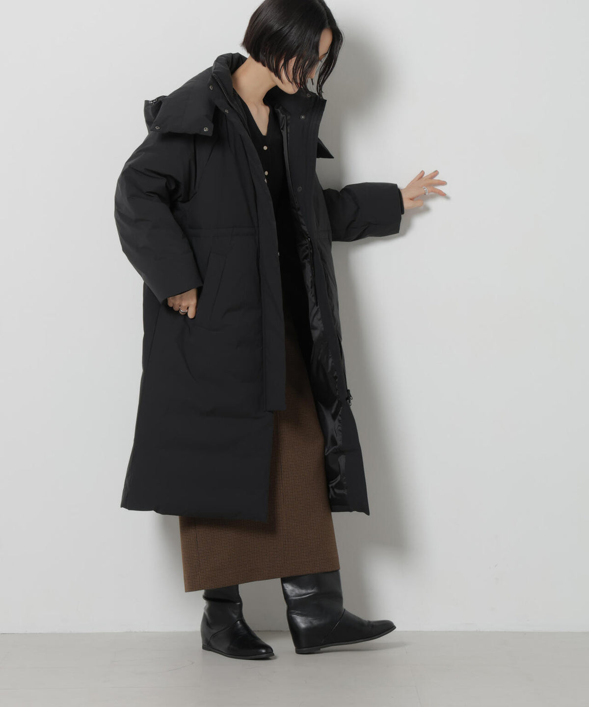 「My西川ダウン(R)」バラクラバフードロングダウン