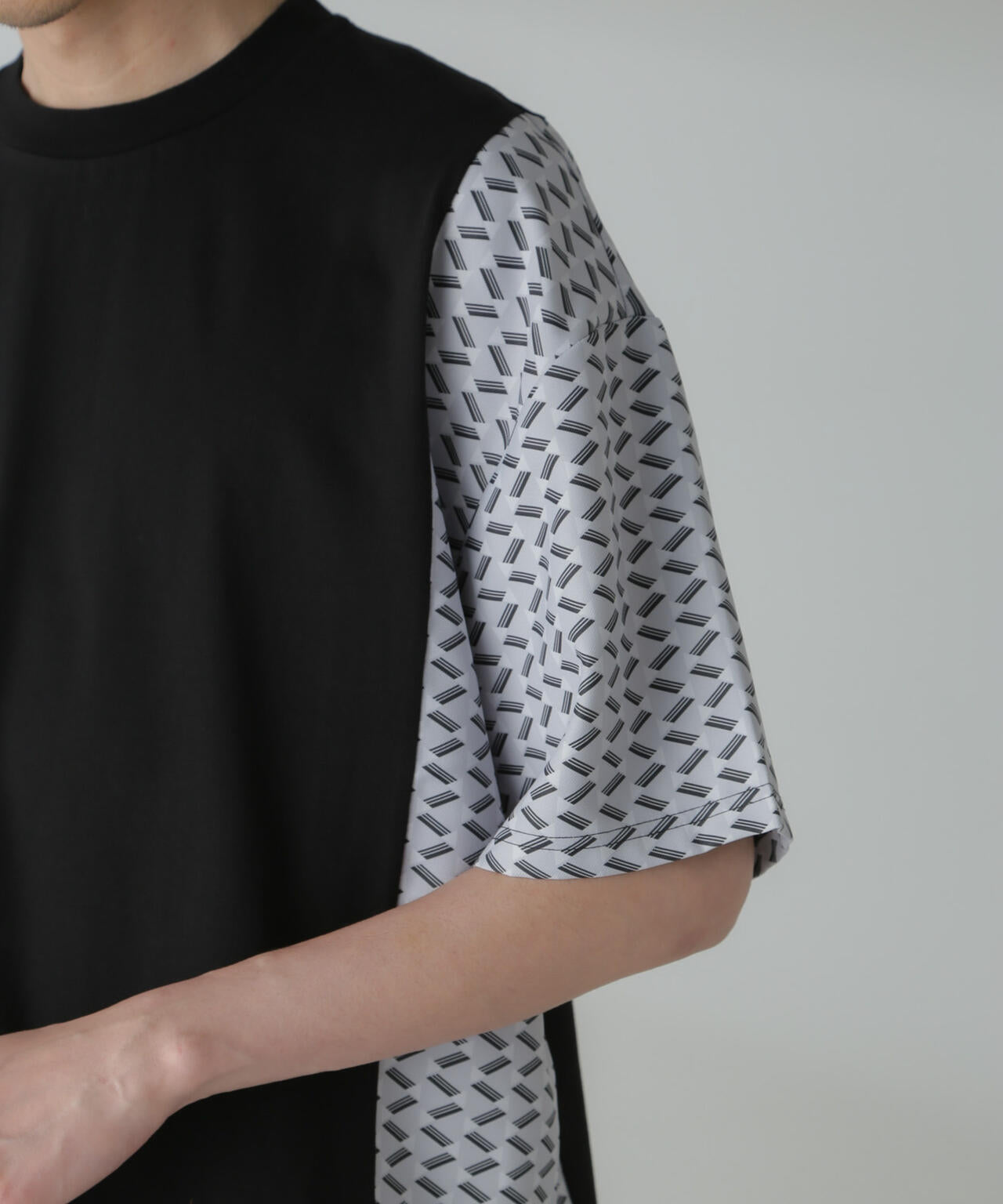 切り替えパターンTシャツ 半袖(セットアップ可)