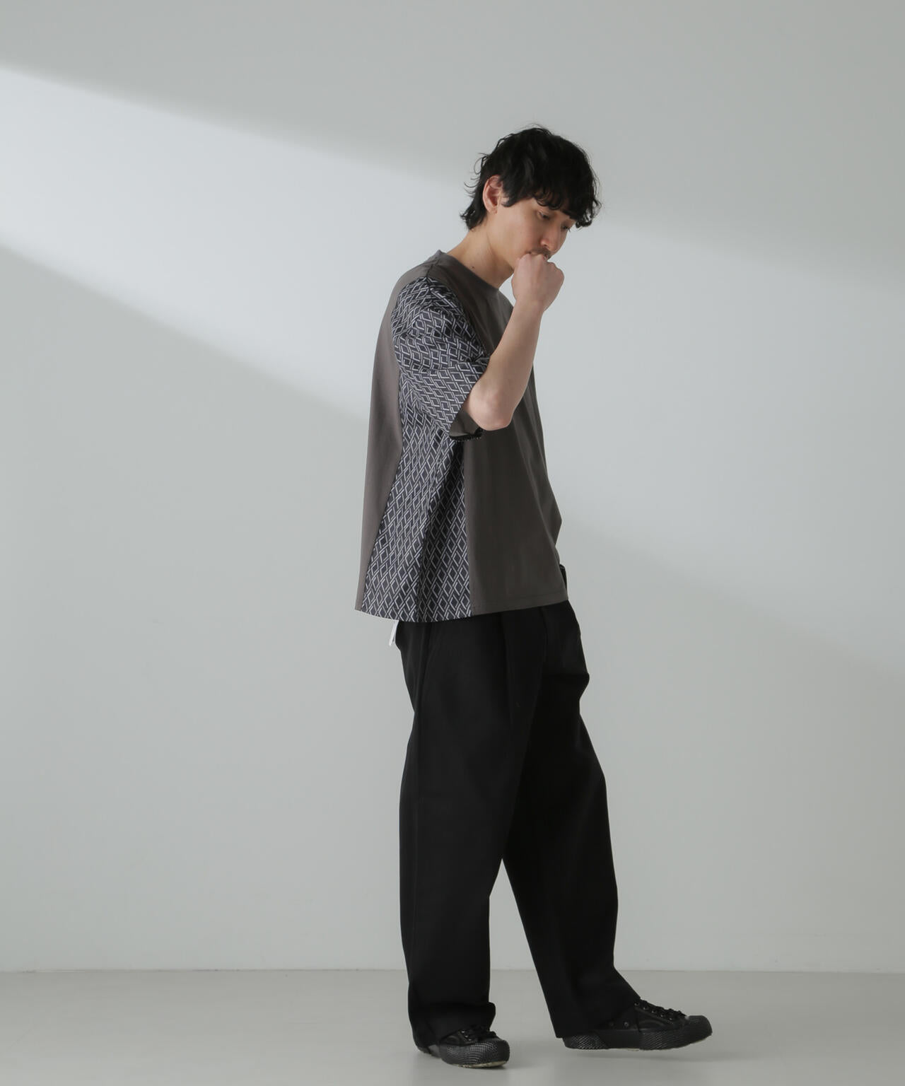 切り替えパターンTシャツ 半袖(セットアップ可)