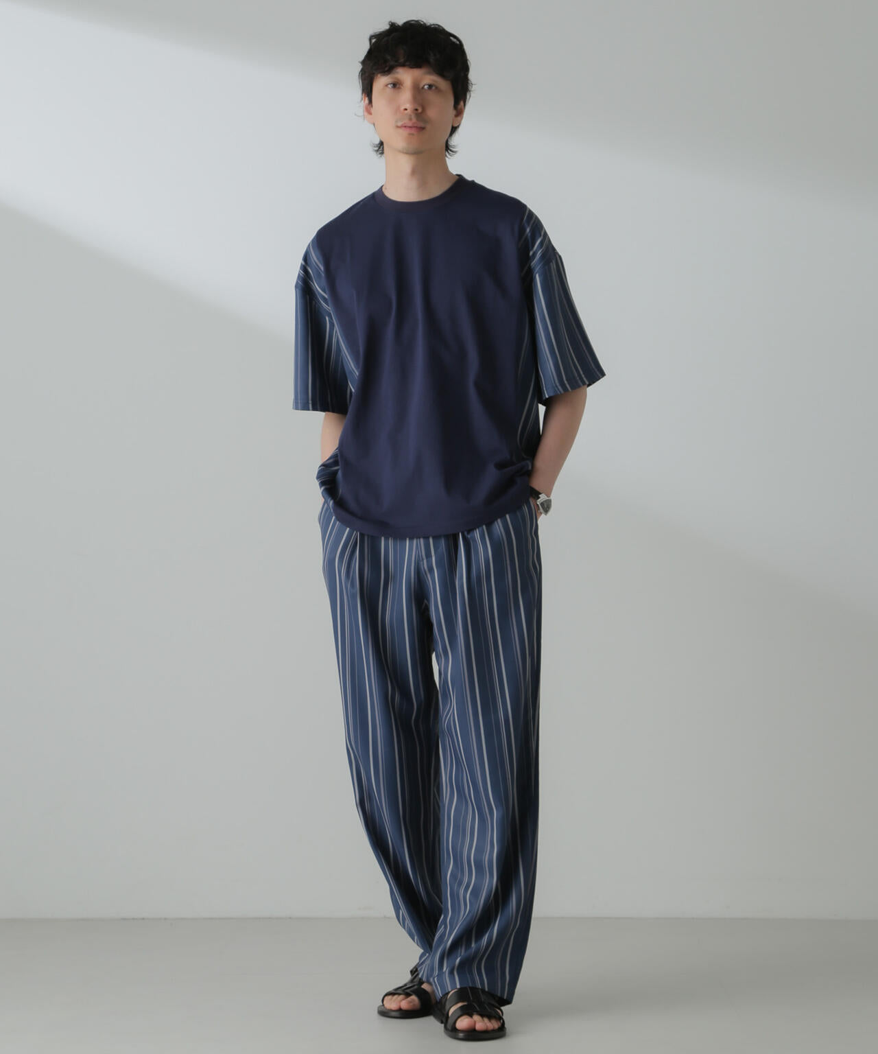 切り替えパターンTシャツ 半袖(セットアップ可)