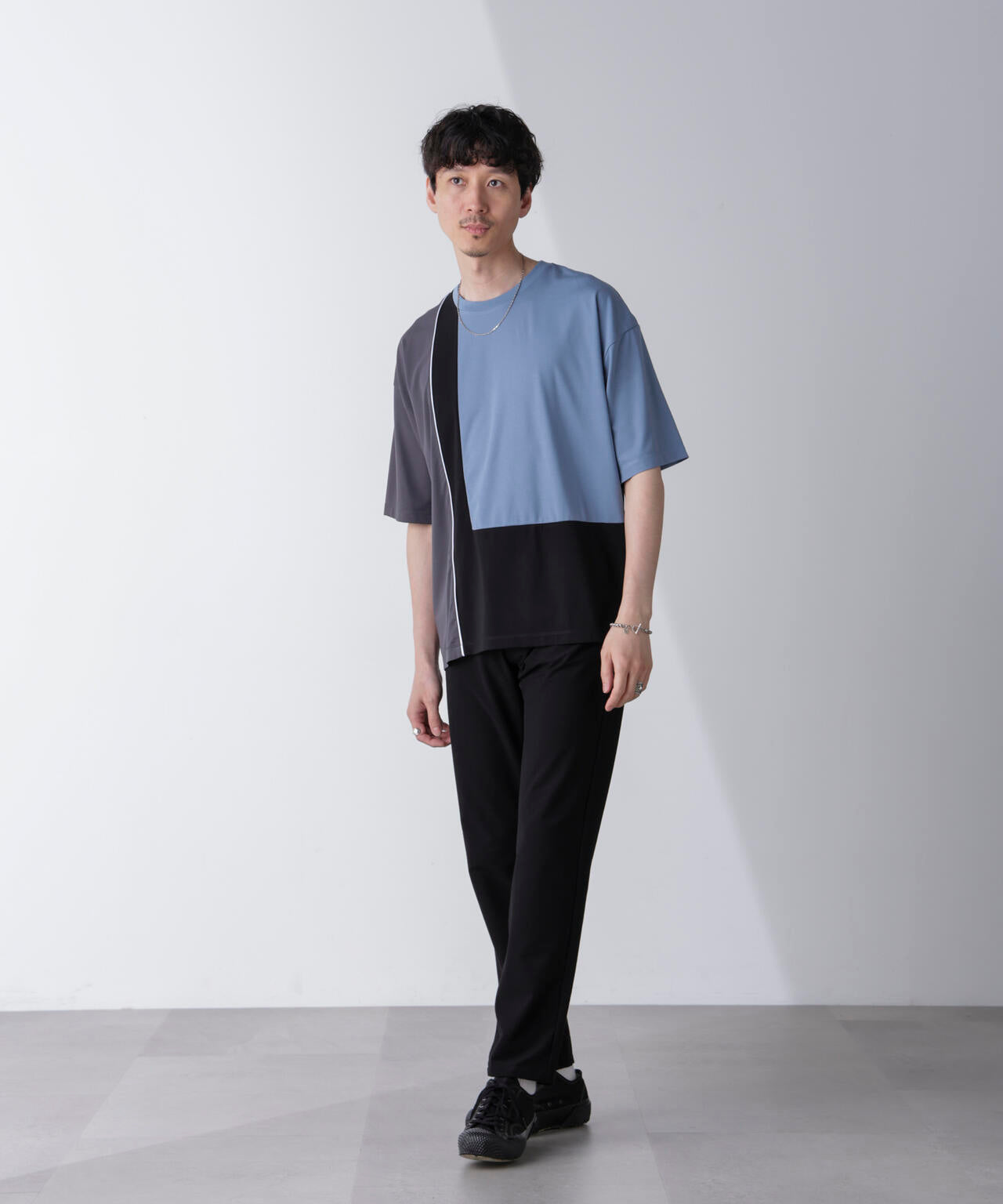 リラックス切り替えスムースTシャツ 半袖