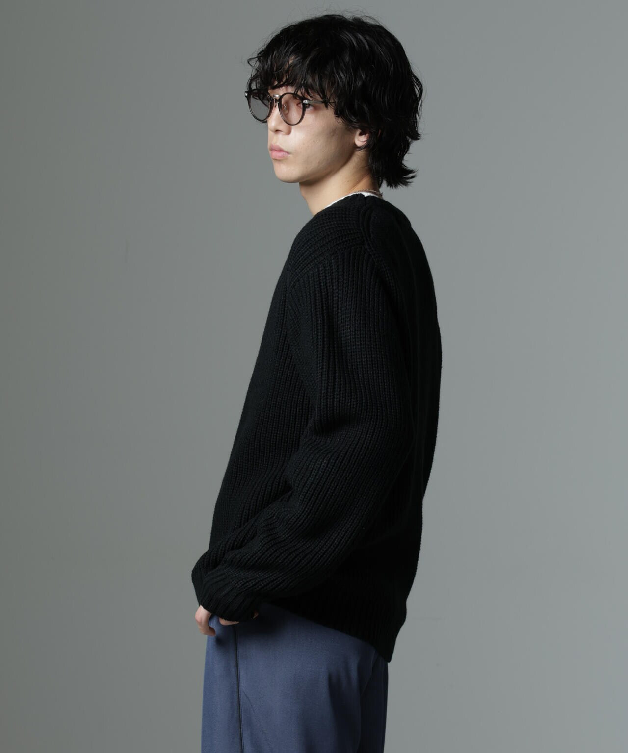 リラックス畦ニット
