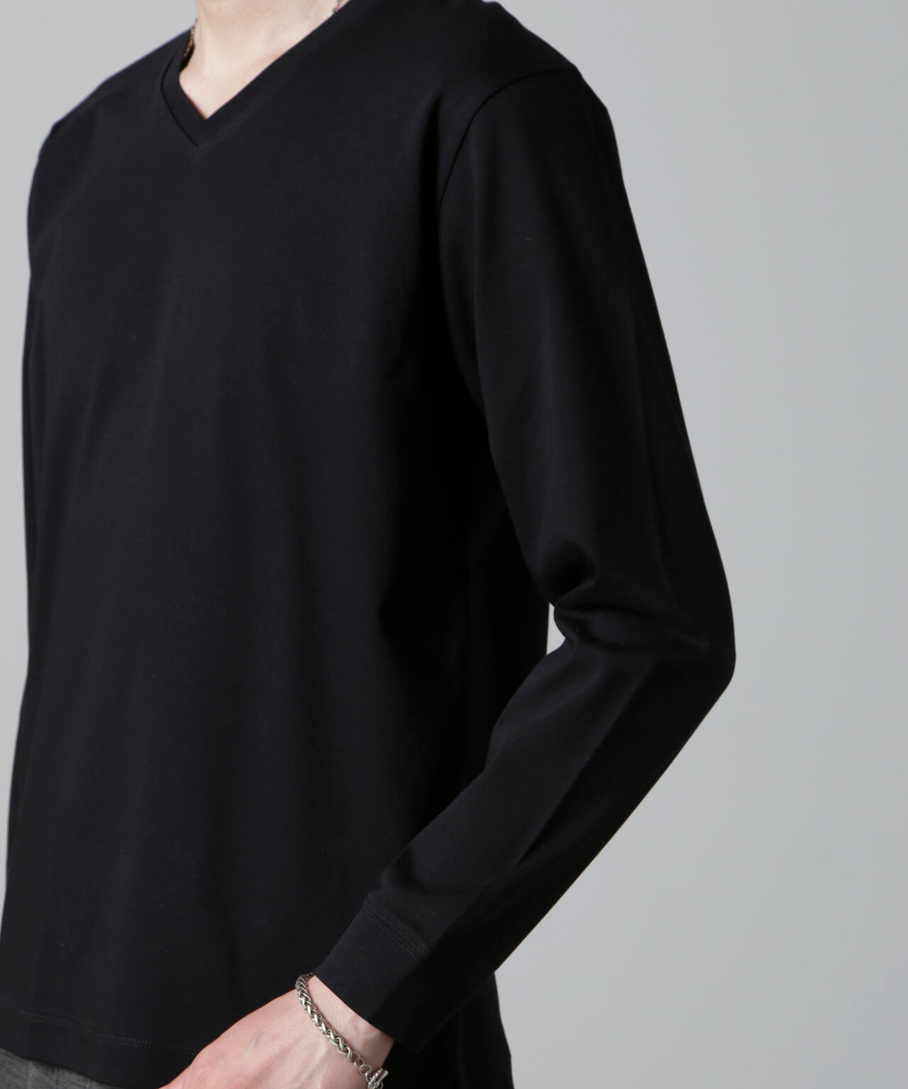 アンチスメルVネックTシャツ 長袖