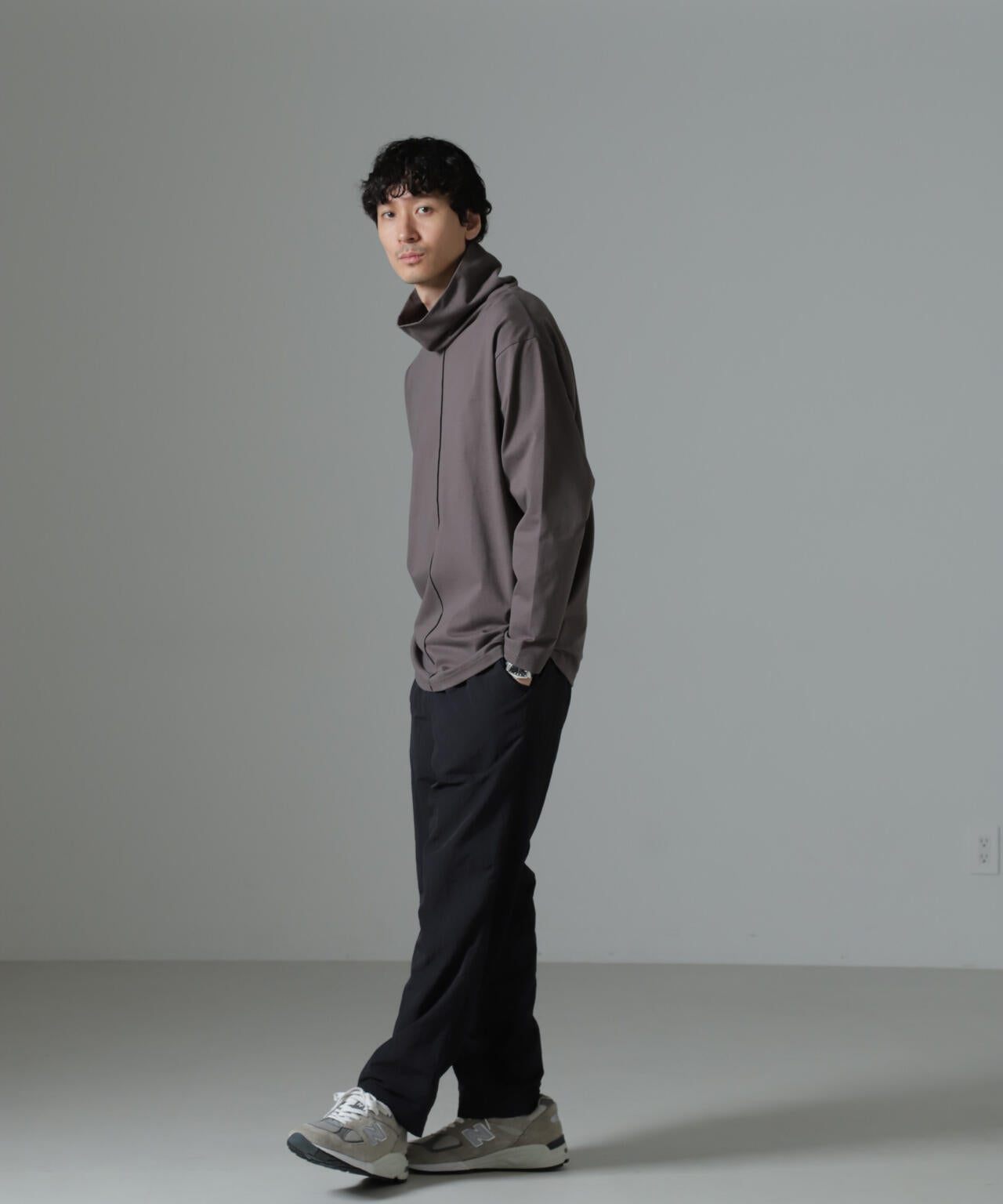 WEB限定/ボリュームハイネックプルオーバー 長袖