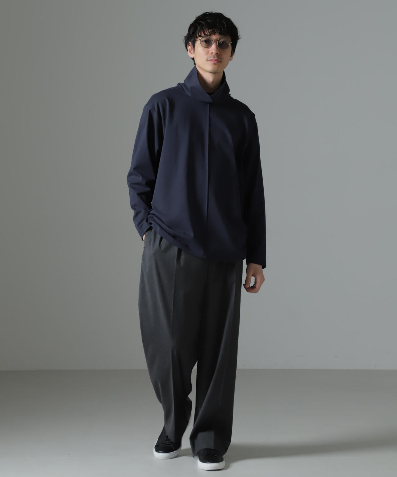 WEB限定/ボリュームハイネックプルオーバー 長袖