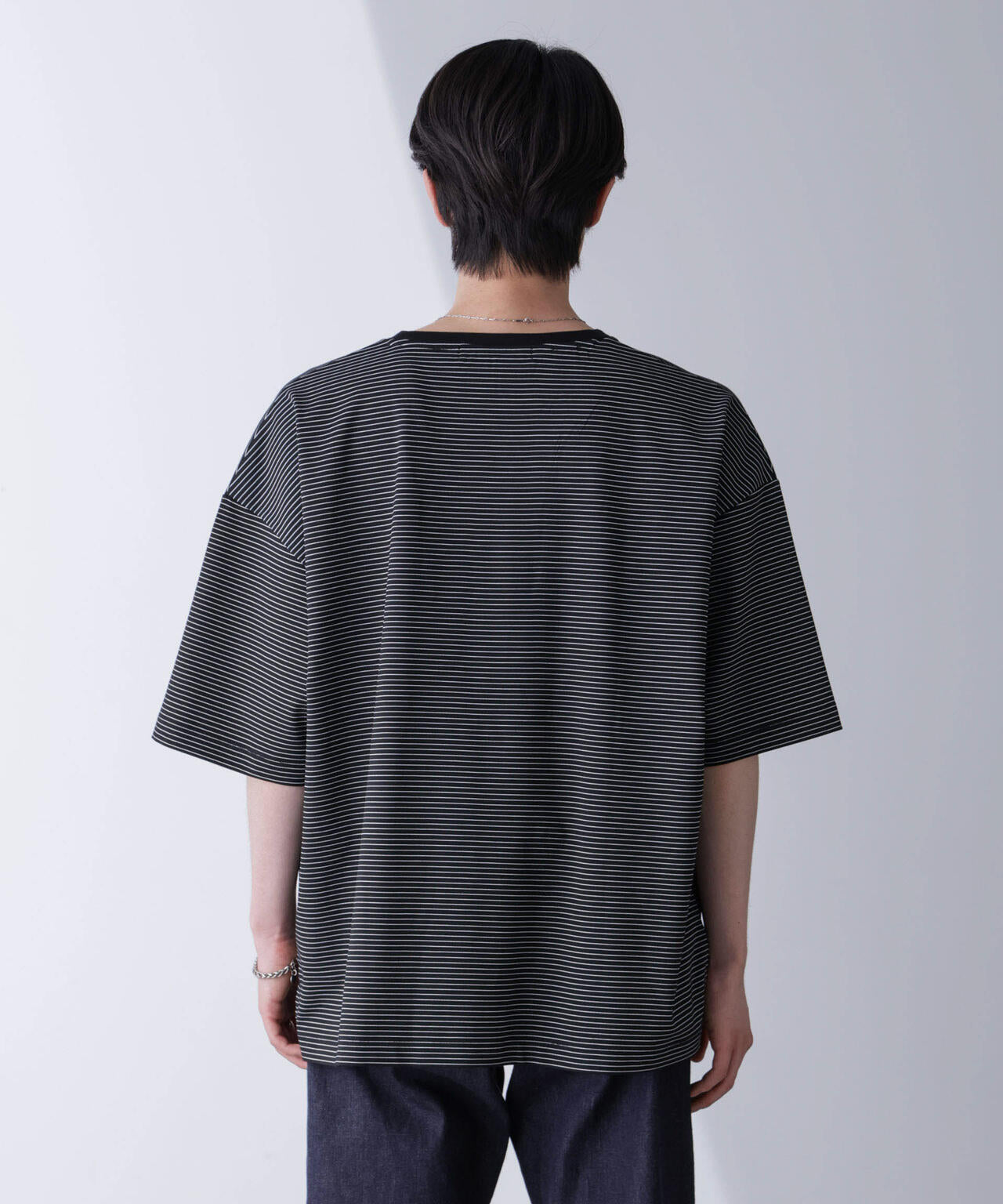 ビッグシルエットボーダーTシャツ 半袖