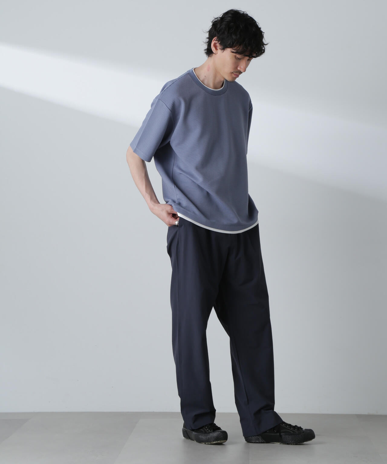 ガーターフェイクレイヤードTシャツ 半袖