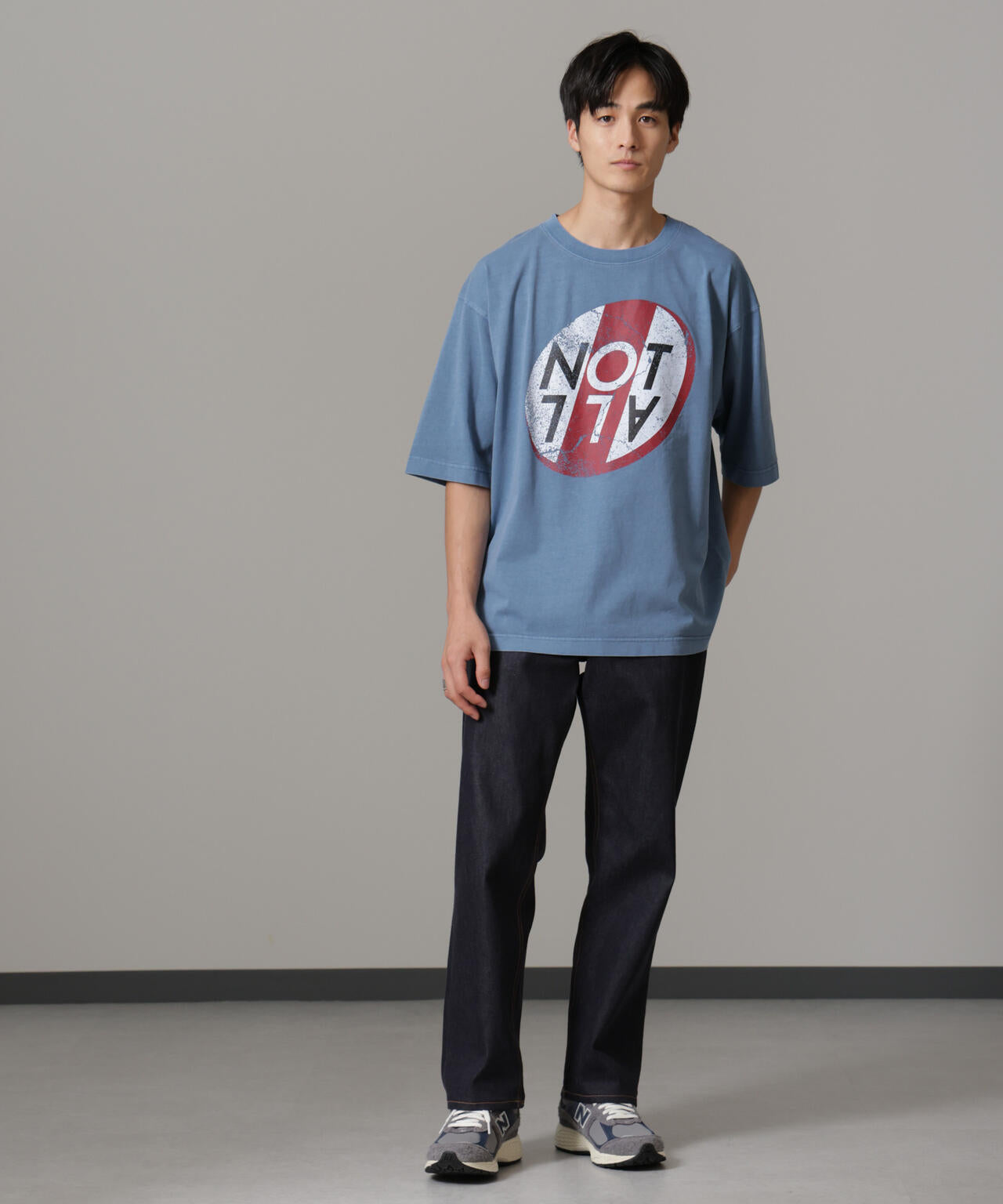 「NOT ALL」オーバーダイTシャツ 半袖