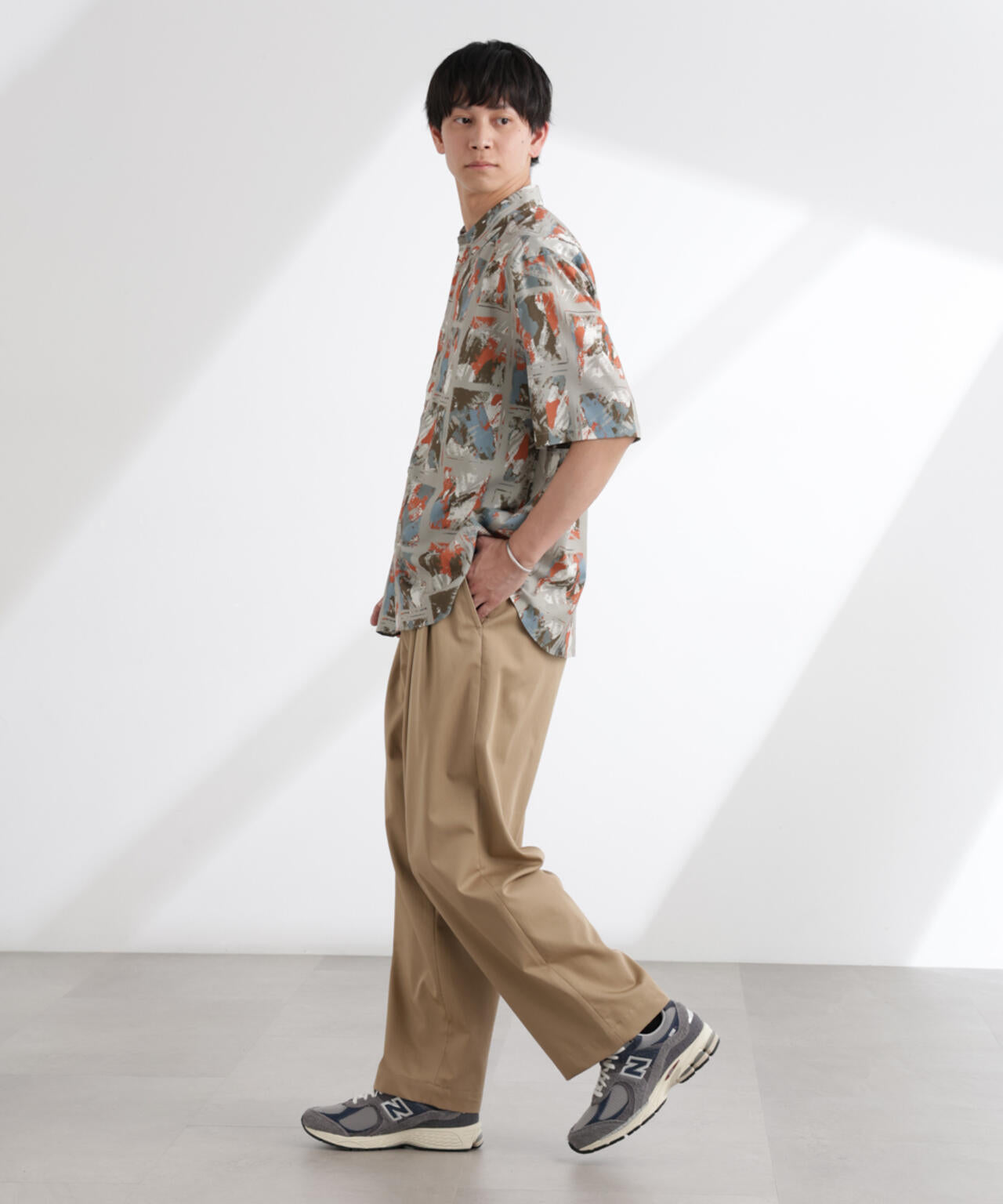 アート柄シャツ 半袖