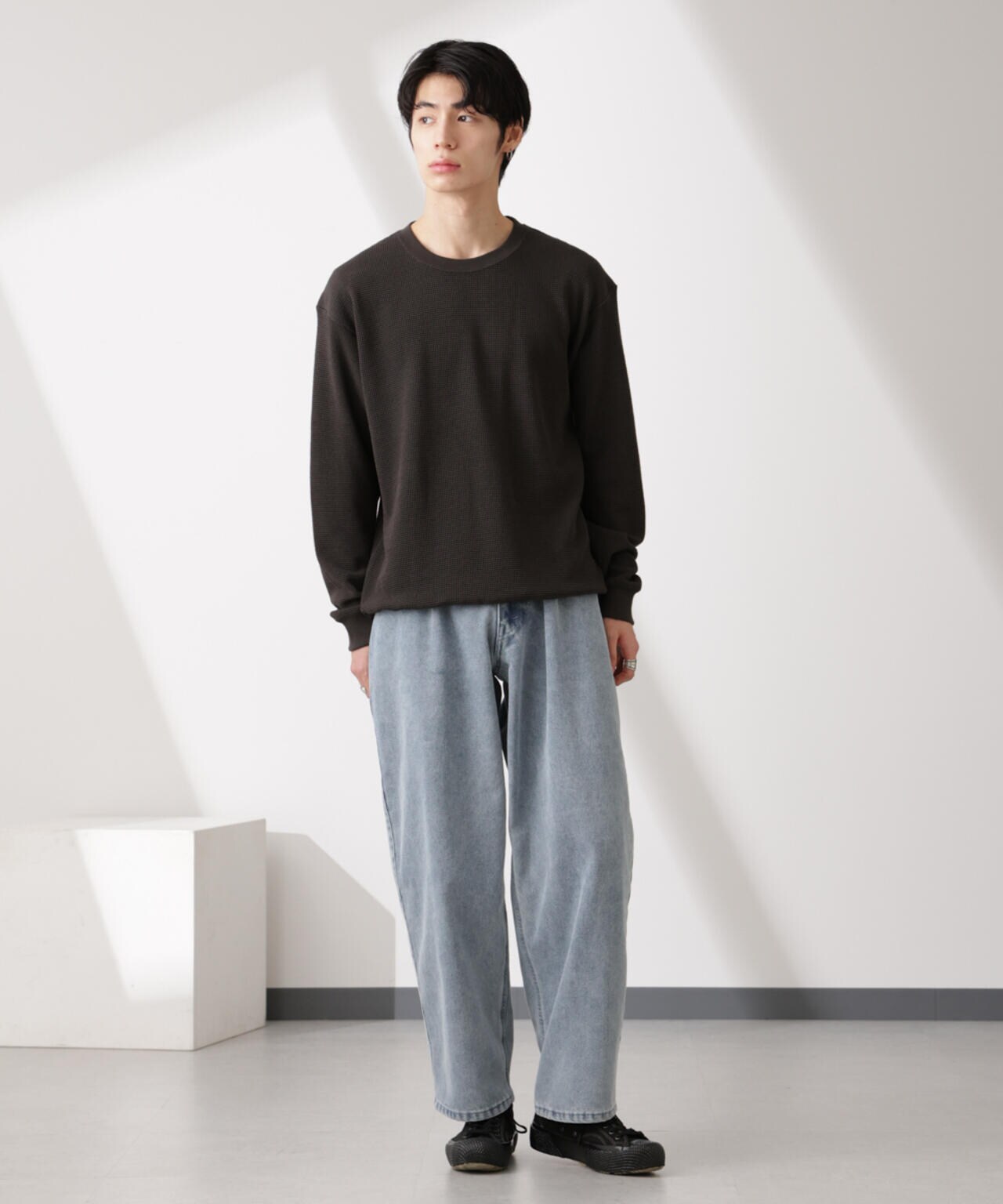 テックワッフルクルーネックTシャツ