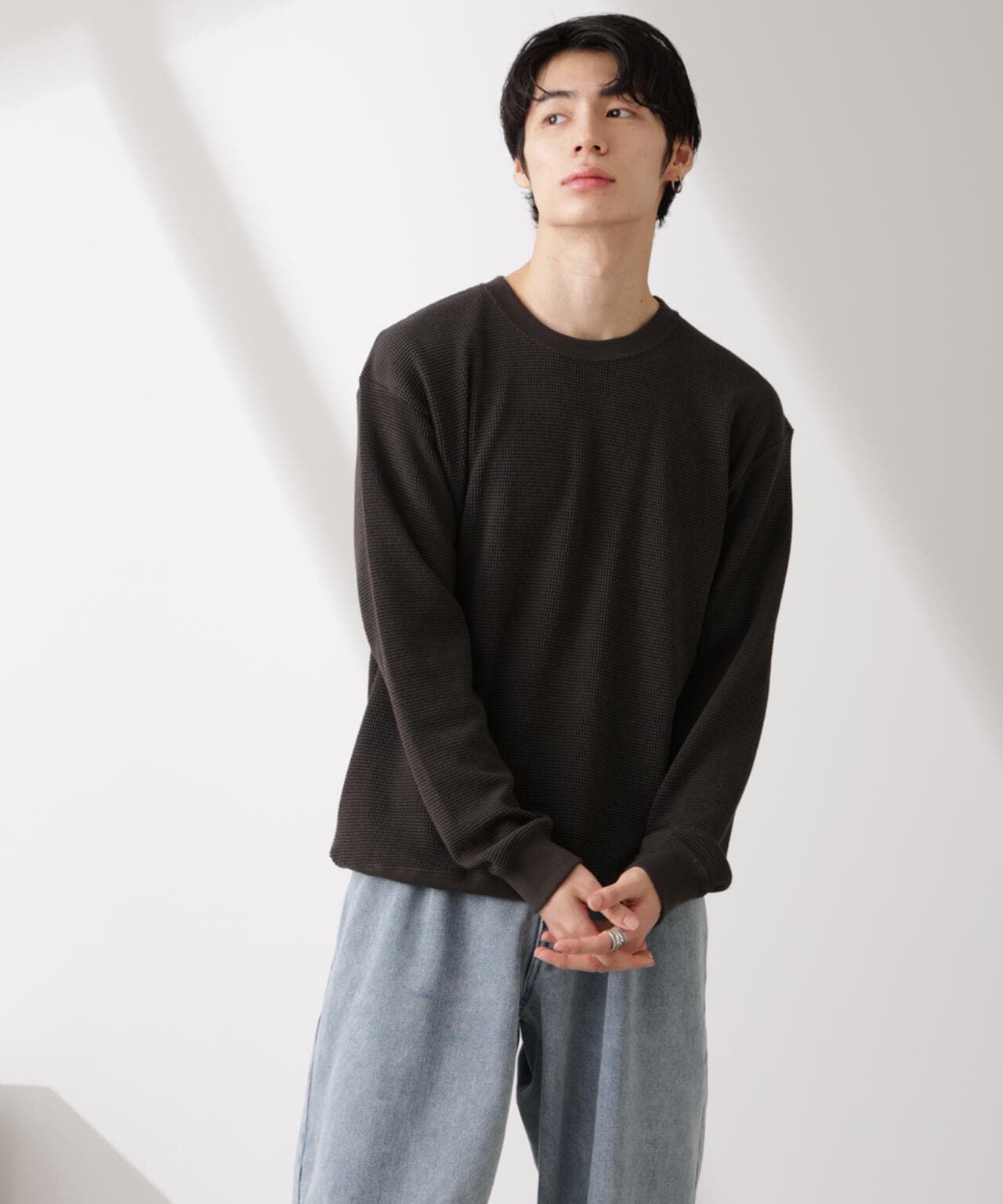 テックワッフルクルーネックTシャツ