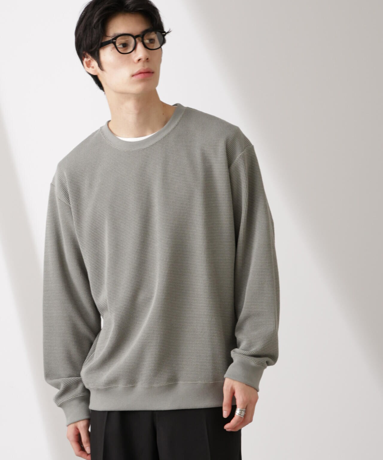テックワッフルクルーネックTシャツ