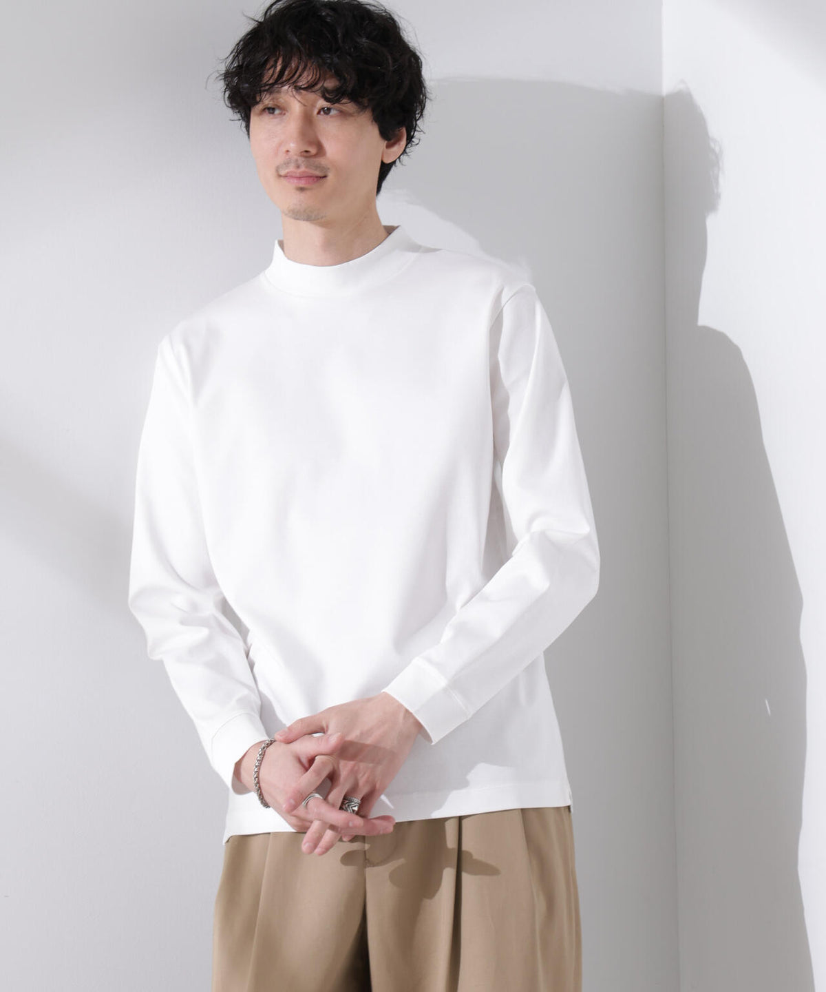 アンチスメルモックネックTシャツ 長袖