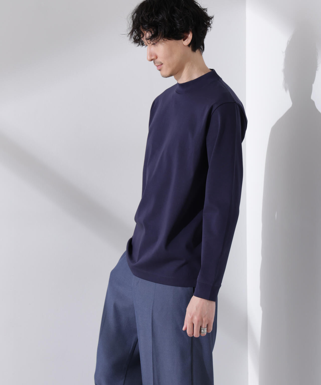 アンチスメルモックネックTシャツ 長袖