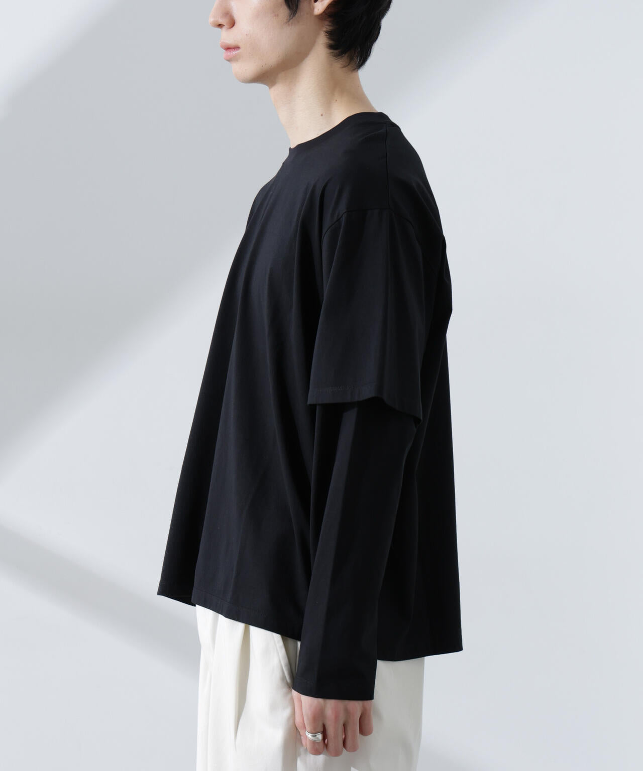 フェイクレイヤードTシャツ 長袖