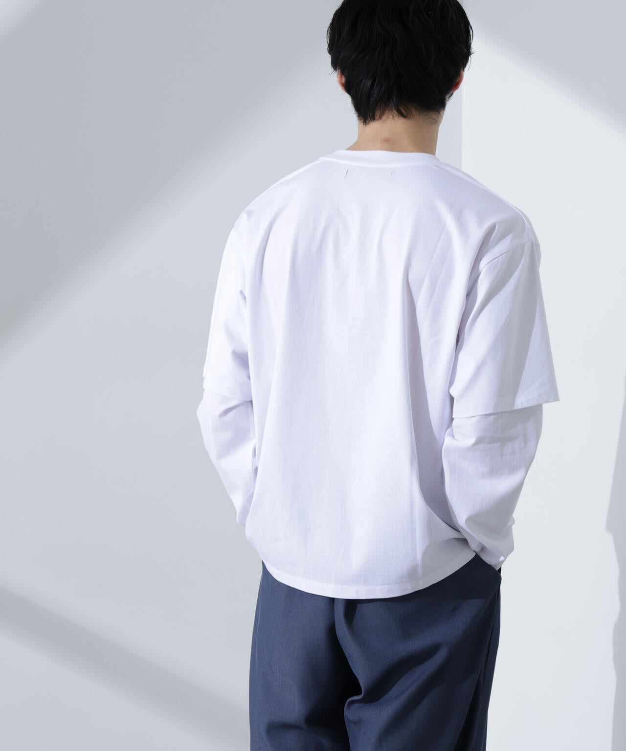 フェイクレイヤードTシャツ 長袖