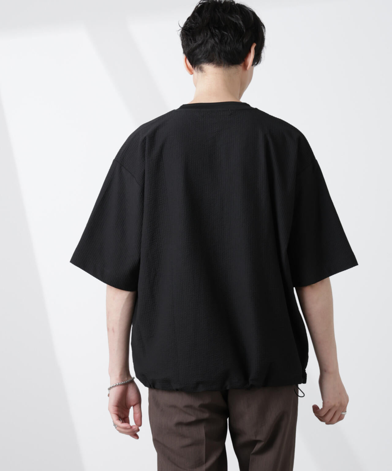 シルケットサッカーワイドTシャツ 半袖