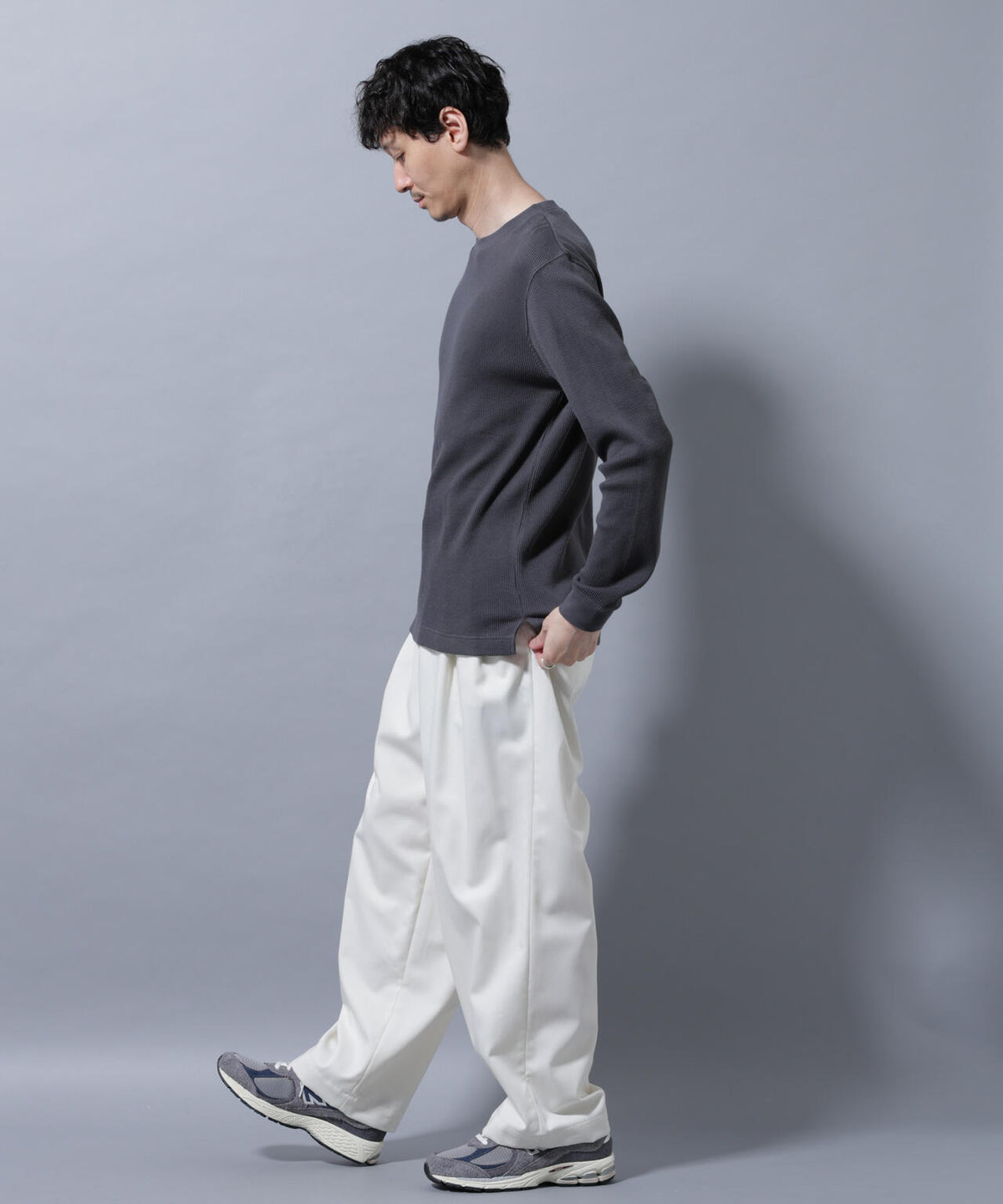 アンチスメルワッフルTシャツ 長袖