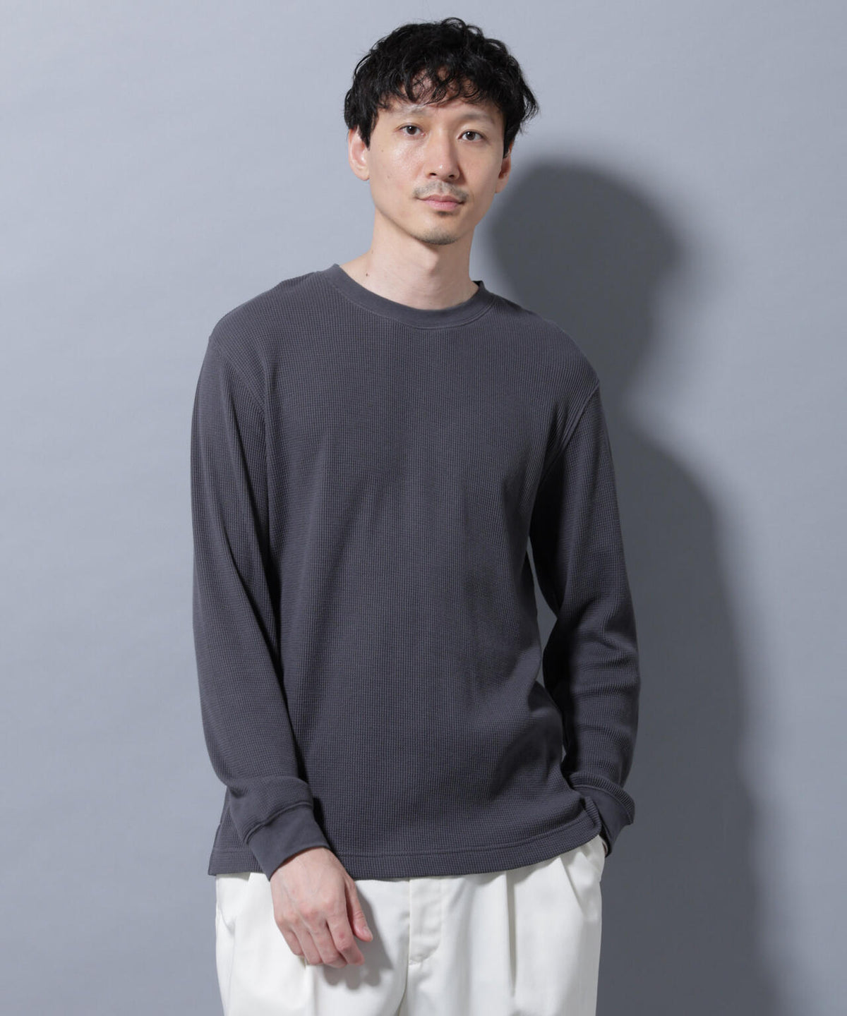 アンチスメルワッフルTシャツ 長袖