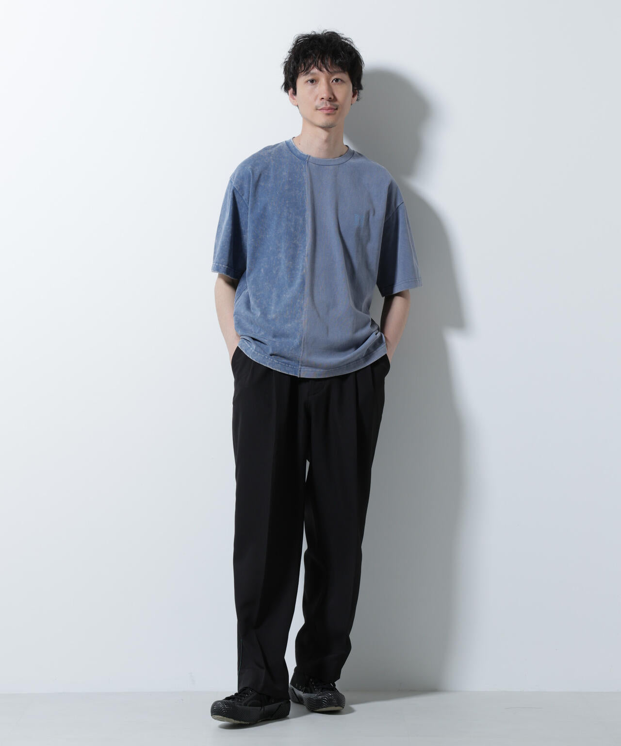 「A-C-Z」2トーンピグメントTシャツ 半袖