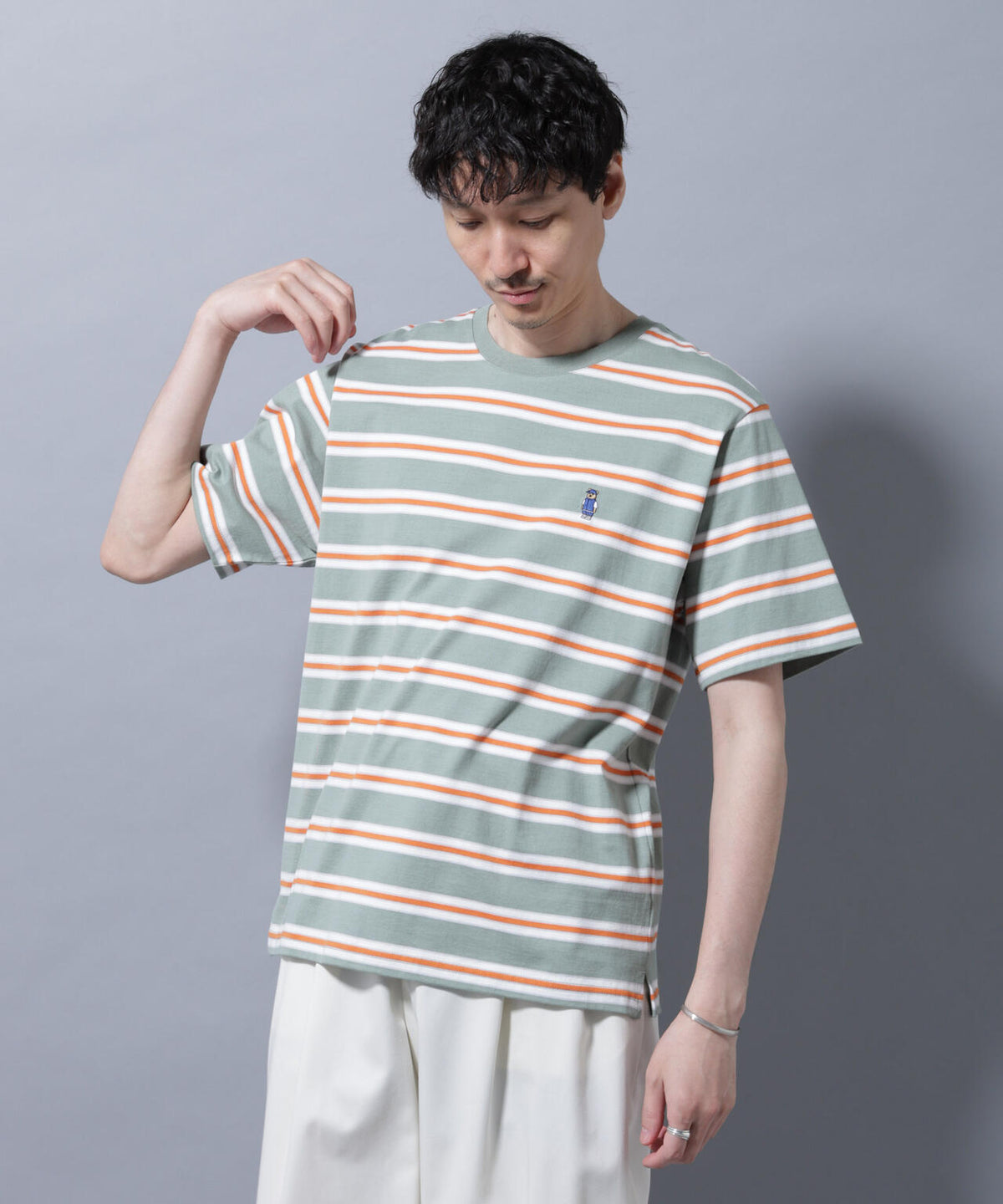 ナノベアボーダーTシャツ 半袖